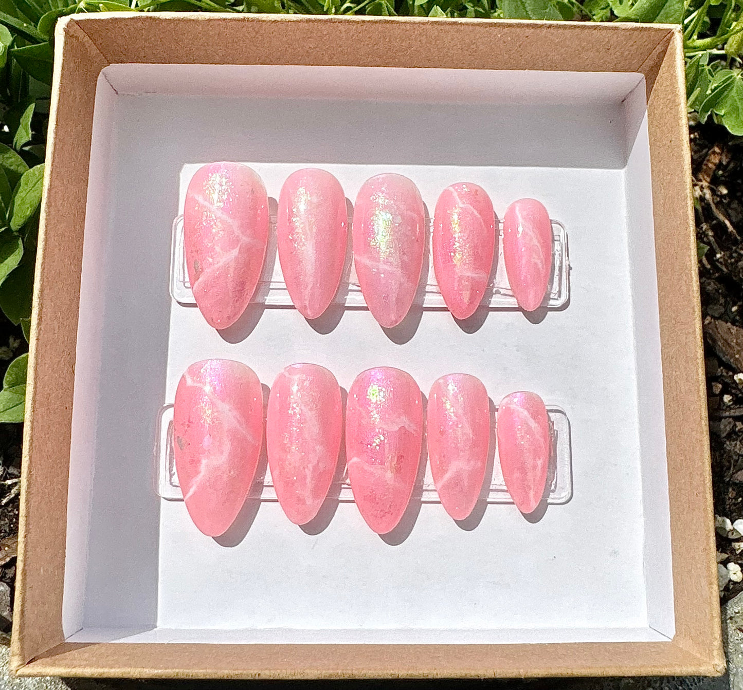 Rose Quartz Press-Ons (All Sizes!) (Free Shipping!)