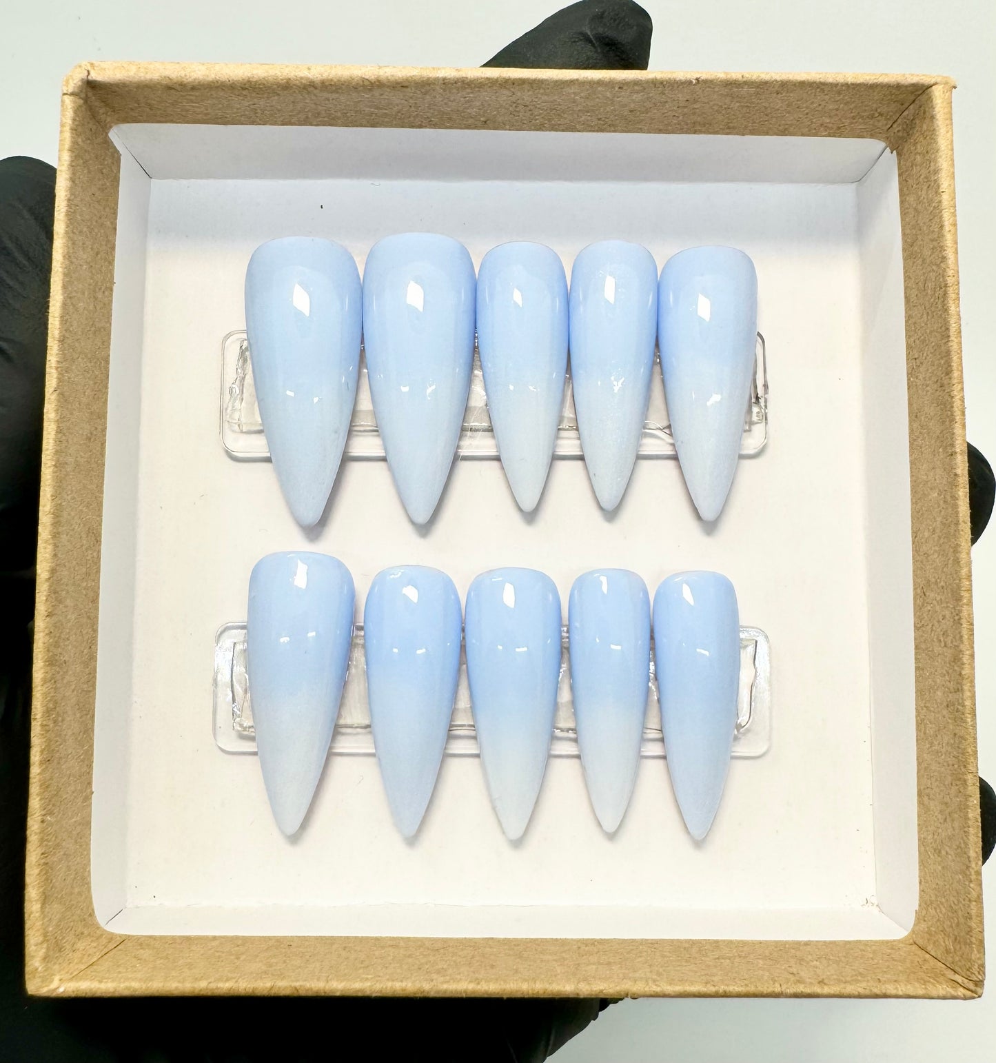 Blue Ombre Press-ons (All Sizes!) (Free Shipping!)